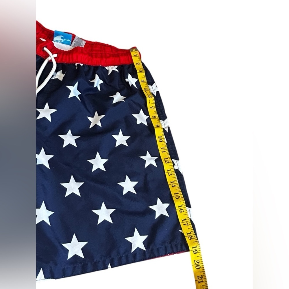 Ocean Pacific Dream Wave USA Star Swim Trunks Mens L Patriotic Board Shorts - Picture 4 of 9